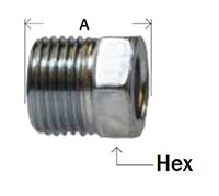 Inverted Flare Zinc Chromoate Steel Nut Diagram
